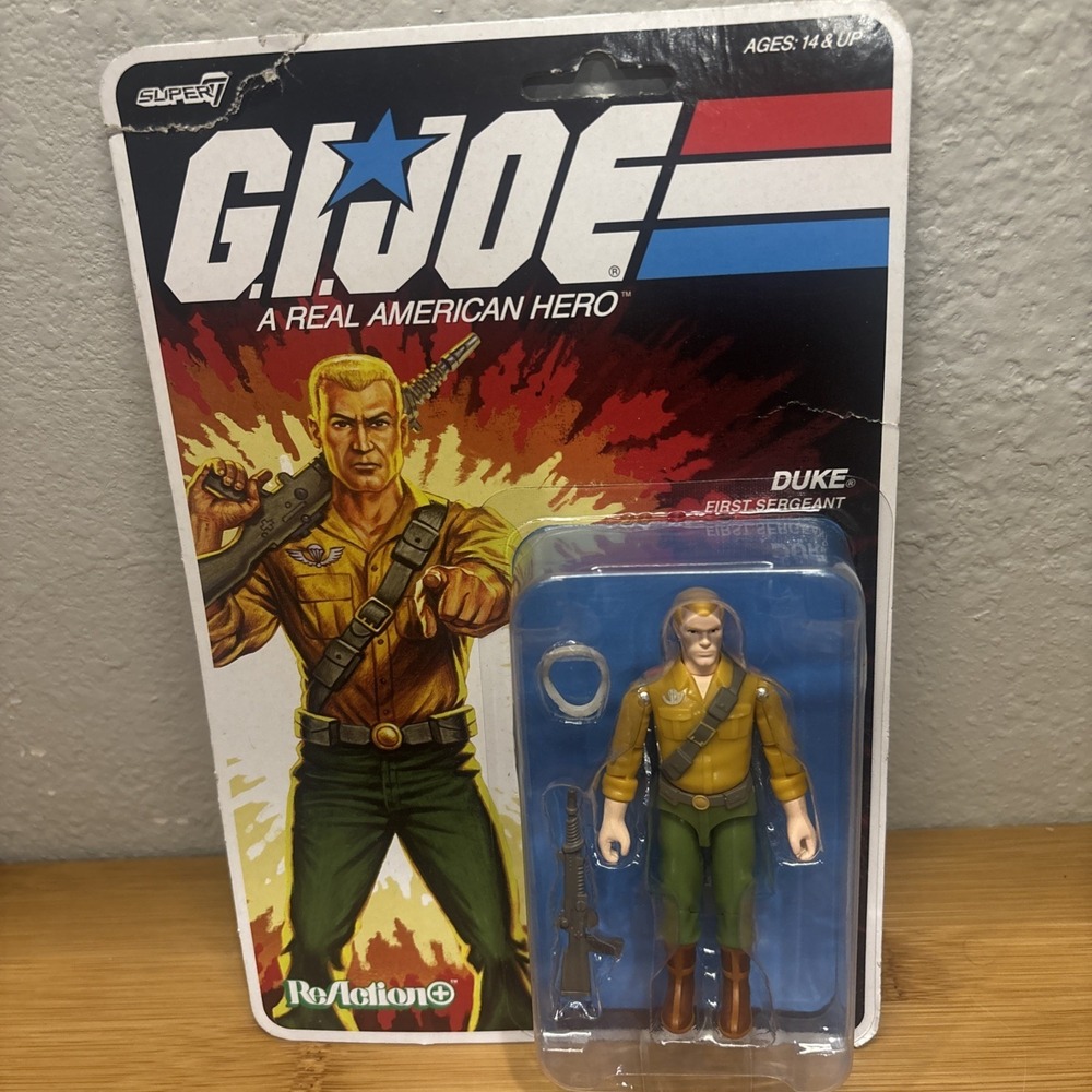 Super7 ReAction+ G.I. Joe Commander DUKE 3.75" O-Ring Action Figure!‎ NEW!!